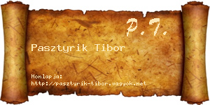 Pasztyrik Tibor névjegykártya